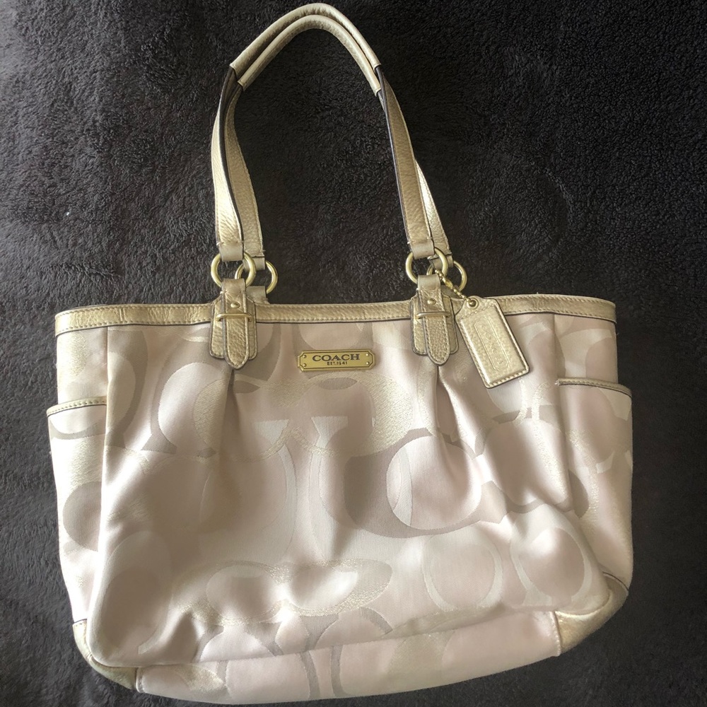 Gold coach purse